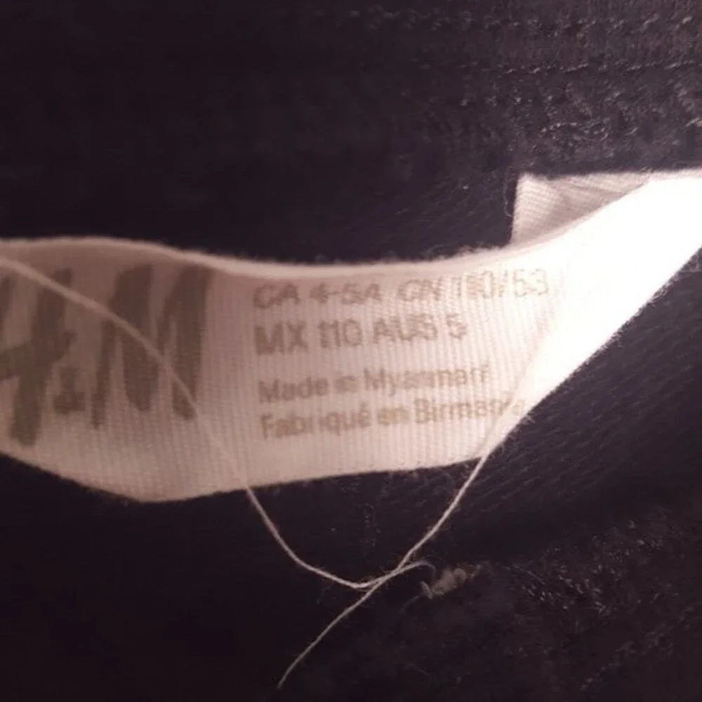 H&M Black Leggings with Faux Leather Panel Knees and Zippers